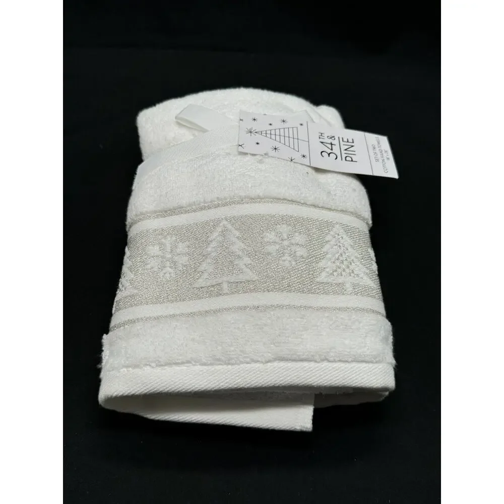 34th & Pine Set of 2 Cotton Hand Towels 18